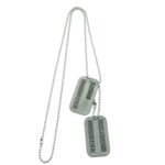 Wolverine Logan X-Men Double-Sided Vintage Finish Dog Tag Pendants w/27-inch Necklace Costume Accessory