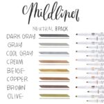 Zebra Pen Mildliner Double-Ended Highlighter, Broad and Fine Point Tips, No Bleed Bible Assorted Neutral Vintage Ink Colors, 8-Pack, Model Number: 78208