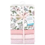 Hudson Baby Unisex Baby Cotton Flannel Receiving Blankets, Vintage Blossom, One Size