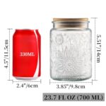 ANSQU Vintage Glass Jar with Lid, 23.7oz Airtight Glass Storage Jar Glass Food Storage Containers for Kitchen Counter, Pantry, Decorative Jar for Coffee, Tea, Sugar, Candy Jar Cute Jar