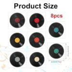 PEUTIER 8pcs Blank Vinyl Record Wall Decor, 8.7 inch Album Cover Posters Wall Art Decorative Fake Vinyl Record Vintage Aesthetic 70s 80s 90s Room Decor for Home Bedroom Wall Music Party Decoration