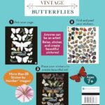 Brain Games – Sticker by Number – Vintage: Butterflies