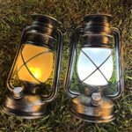 LED VIVID FLAME LED Lantern, 1Pack of LED Lanterns, Outdoor Lantern, Garden Decoration, Vintage, LED Flame Effect, LED Lanterns for Outdoor/Balcony/Patio/Outdoor